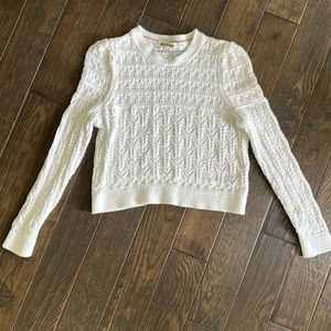 Cropped crochet sweater